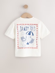 White Beach Short Sleeve Back Print T-Shirt (3mths-7yrs) - Image 5 of 7