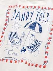 White Beach Short Sleeve Back Print T-Shirt (3mths-7yrs) - Image 6 of 7