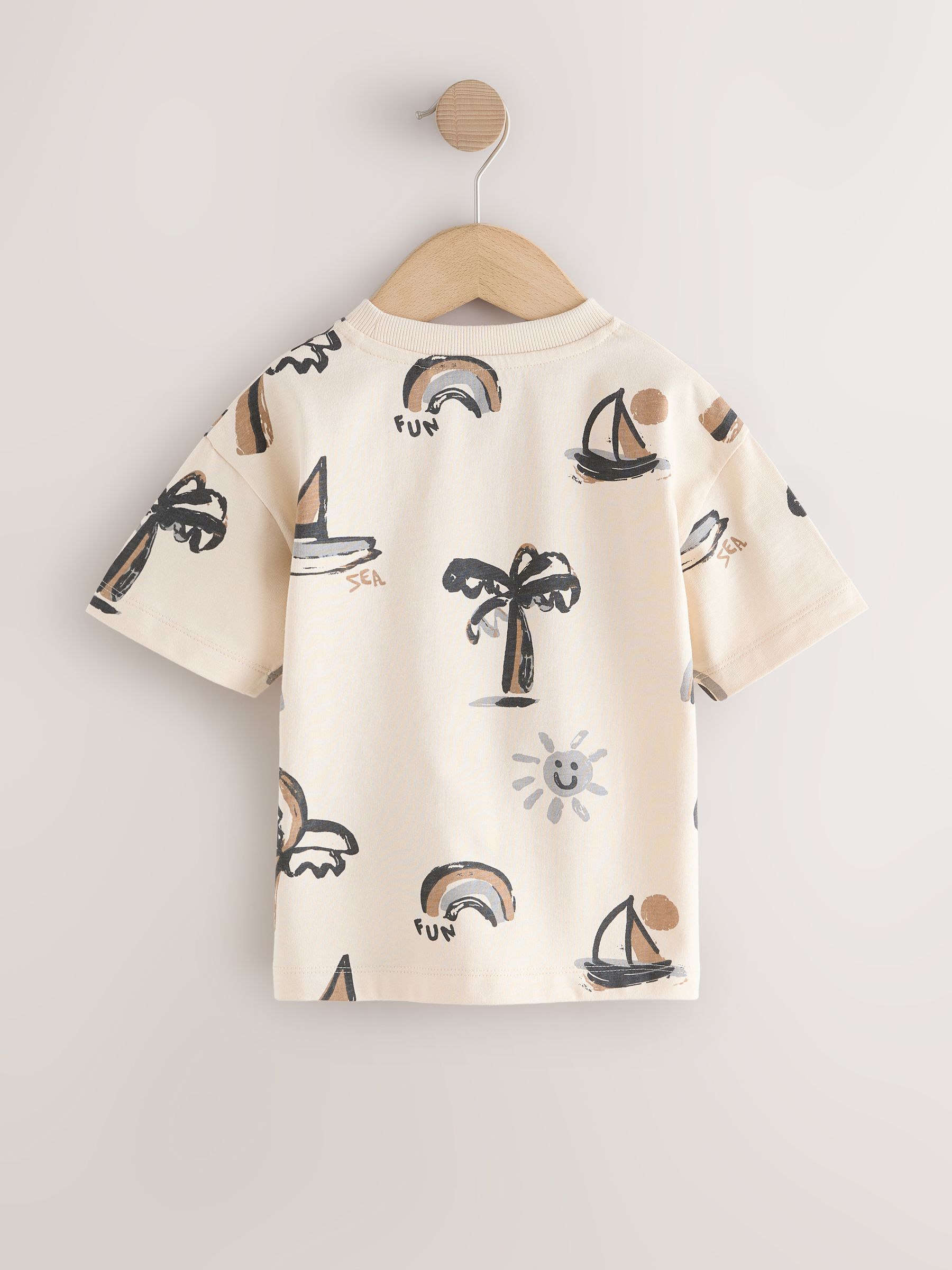 ARTS&SCIENCE／Short night shirtゼブラ柄／サイズ2 Buy White Palm and Sun Short Sleeve All-Over Print T-Shirt (3
