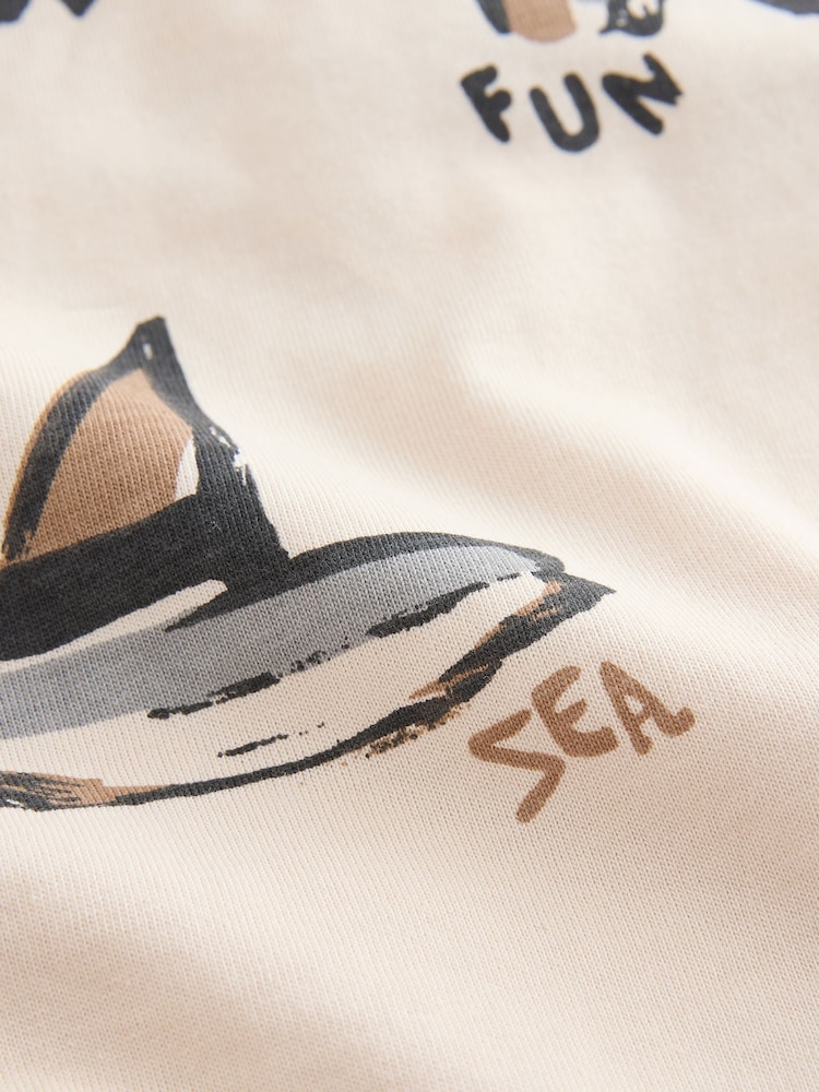 White Palm and Sun Short Sleeve All-Over Print T-Shirt (3 Month-7 Years) (3mths-7yrs) - Image 7 of 7