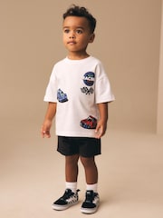 White Race Car Placement Short Sleeve Graphic T-Shirt (3mths-7yrs) - Image 3 of 9