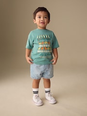Blue/Green Fruit Stall Short Sleeve Appliqué T-Shirt (3mths-7yrs) - Image 2 of 8
