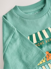 Blue/Green Fruit Stall Short Sleeve Appliqué T-Shirt (3mths-7yrs) - Image 8 of 8