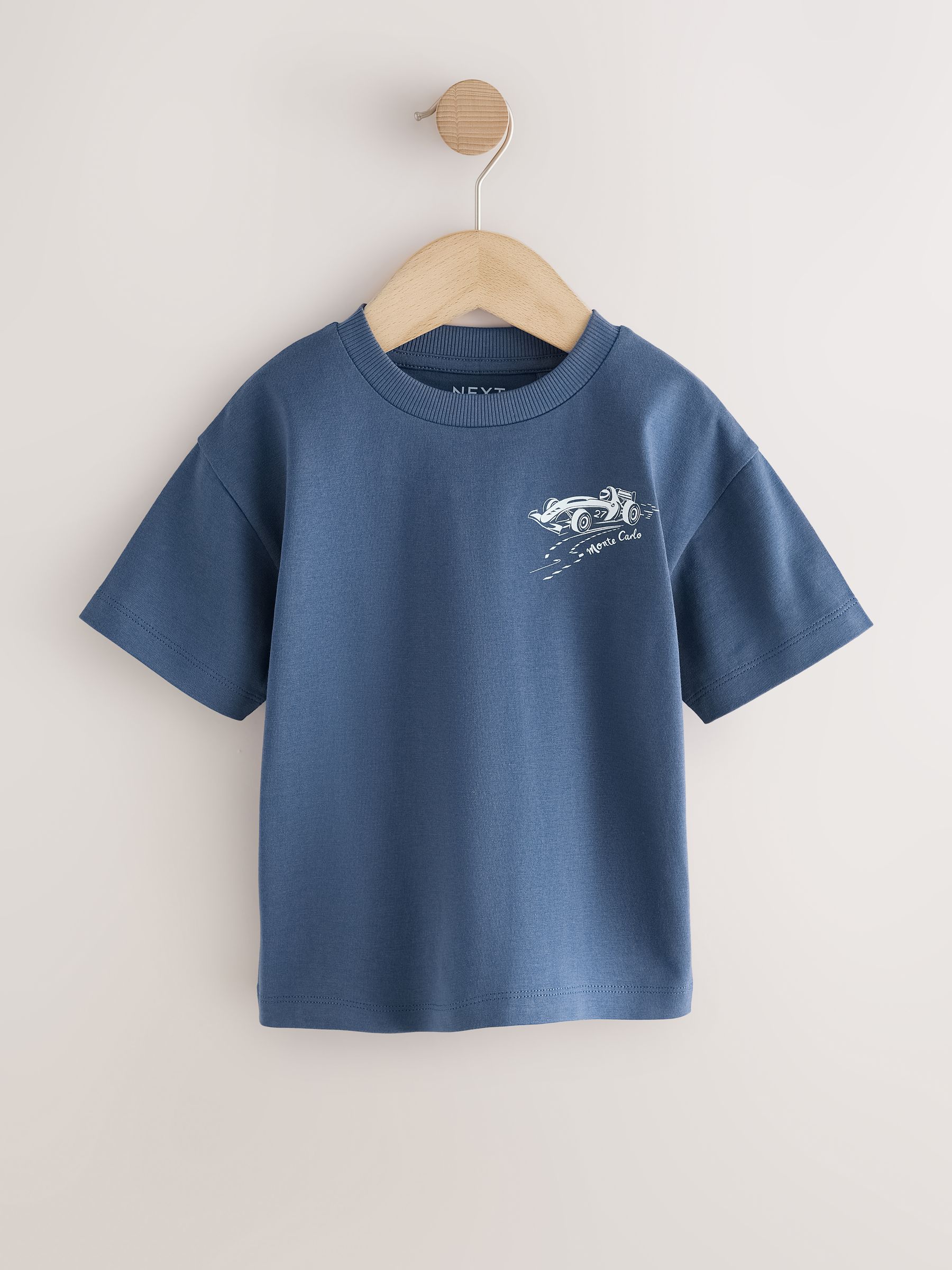 Next：日本 ブルー/グリーンの自動車 - 半袖 グラフィック Tシャツ 4