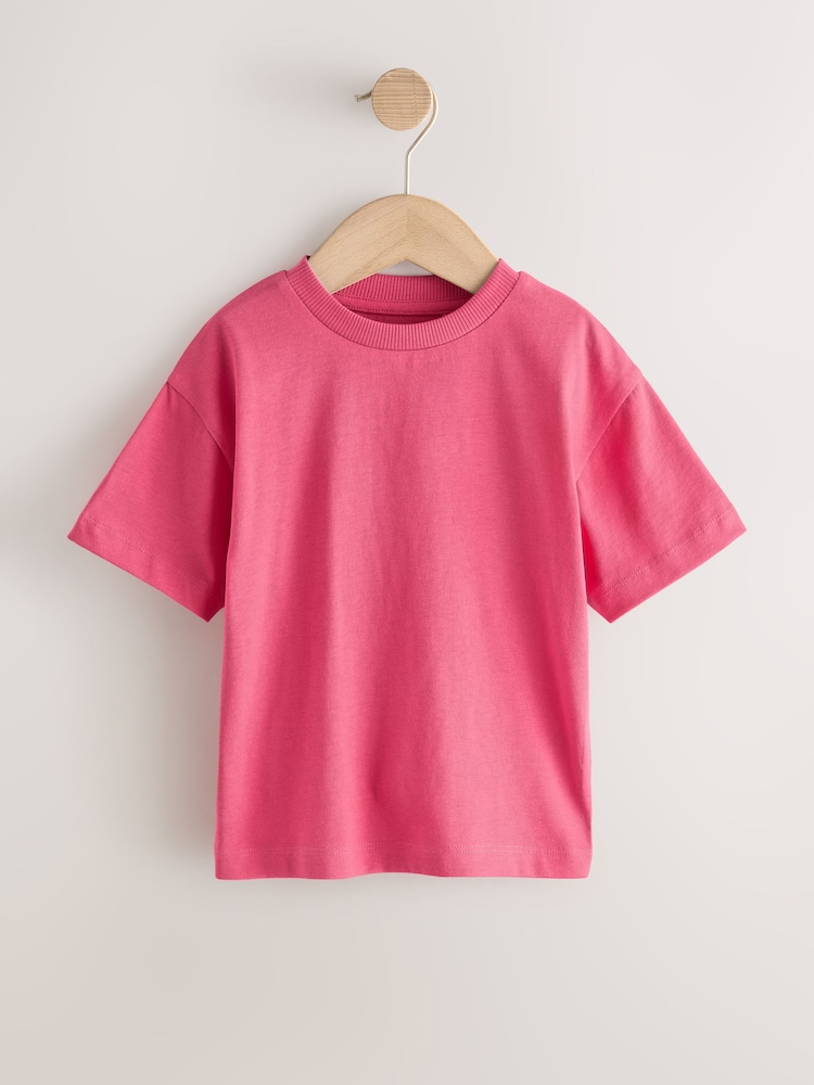 Pink Short Sleeve Plain T-Shirt (3mths-7yrs) - Image 1 of 4