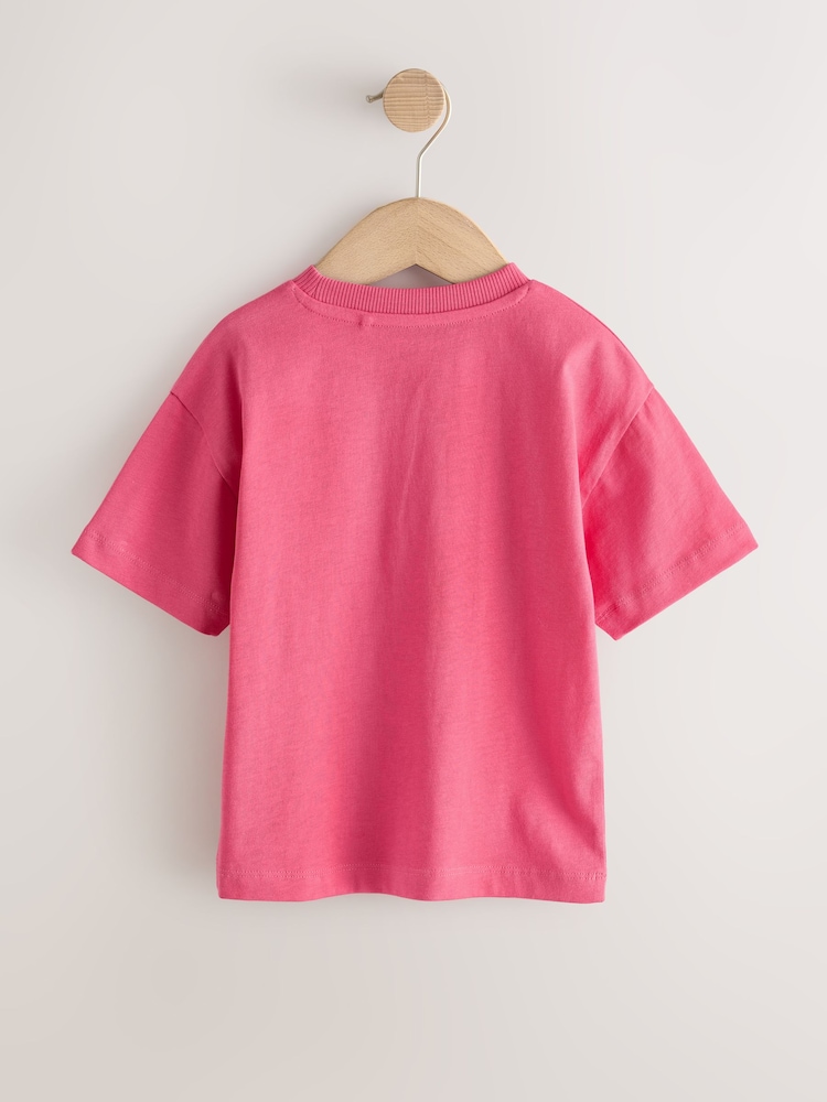 Pink Short Sleeve Plain T-Shirt (3mths-7yrs) - Image 2 of 4
