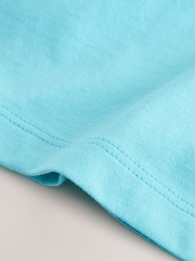 أزرق زاهي - تيشرت سادة بكم قصير (3 شهور-7 سنوات) - صورة 3 من 4