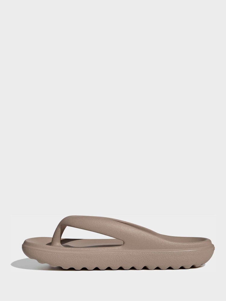 adidas Beige Adilette Lumia Flip Flops - Image 2 of 9