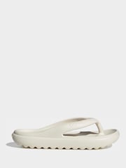 adidas White Adilette Lumia Flip Flops - Image 1 of 10