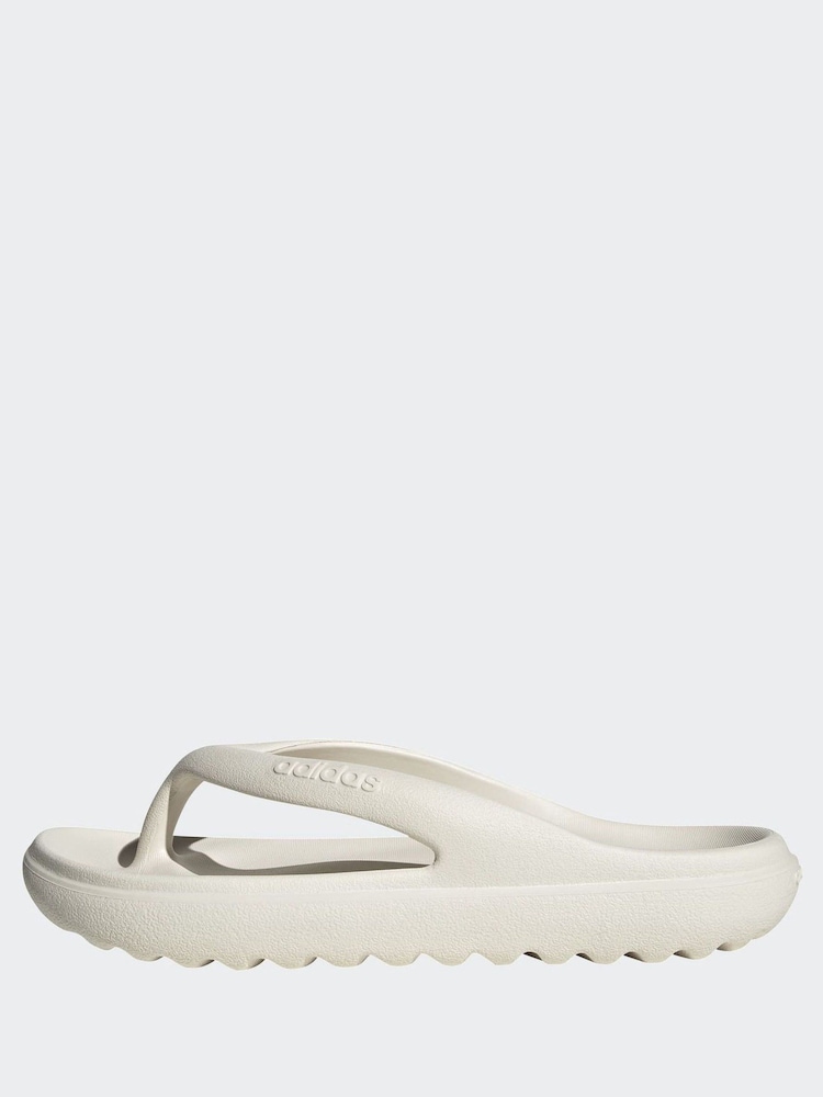 adidas White Adilette Lumia Flip Flops - Image 10 of 10