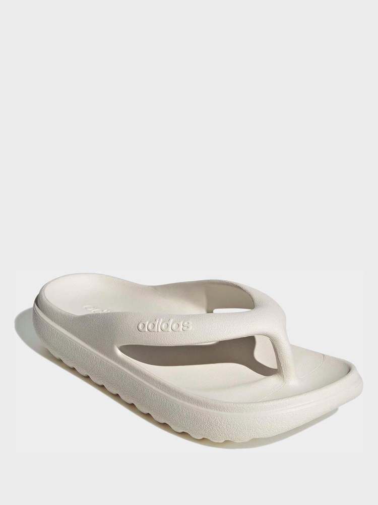 adidas White Adilette Lumia Flip Flops - Image 2 of 10
