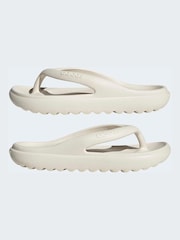 adidas White Adilette Lumia Flip Flops - Image 3 of 10