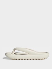 adidas White Adilette Lumia Flip Flops - Image 8 of 10