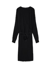 VERO MODA Black V-Neck Wrap Belted Knitted Mini Dress - Image 7 of 7