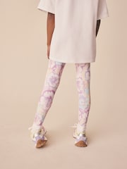 Multi Flower Tie Dye Leggings (3-16yrs) - Image 3 of 7