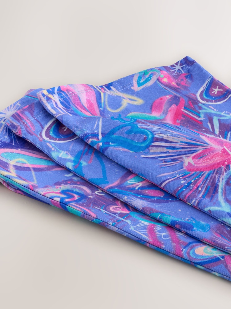 Purple Heart Graffiti Flare Leggings (3-16yrs) - Image 7 of 7