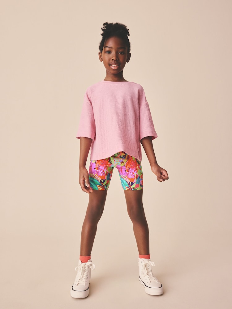 Pink Tropical Cycle Shorts (3-16yrs) - Image 2 of 7 Pink Tropical Cycle Shorts (3-16yrs) - Image 2 of 7