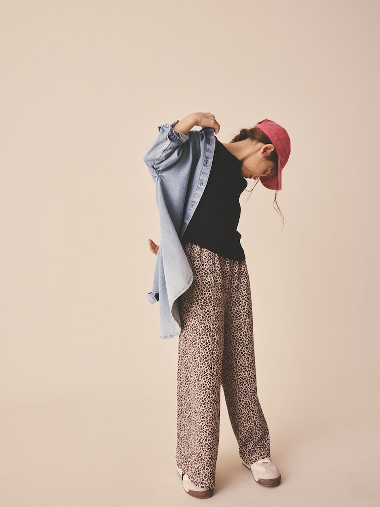 Animal Wide Leg Crinkle Trousers (3-16yrs) - Image 2 of 8