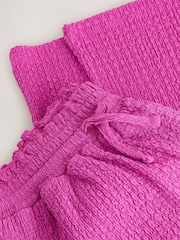 Magenta Pink Wide Leg Crinkle Trousers (3-16yrs) - Image 4 of 4