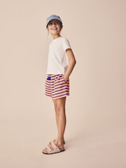 Orange/Blue Stripe Tassel Textured Shorts (3-16yrs) - Image 3 of 8