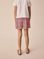 Orange/Blue Stripe Tassel Textured Shorts (3-16yrs) - Image 4 of 8