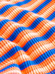 Orange/Blue Stripe Tassel Textured Shorts (3-16yrs) - Image 8 of 8