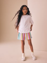 彩虹条纹 - 纹理短裤（3-16岁） - 8的图像2｝