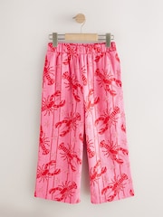 Pink Lobster Wide Leg Textured Trousers (3-16yrs) - Image 5 of 8