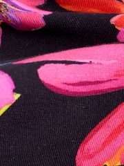 Pink/Orange Tropical - Leggings zilizopunguzwa (miaka 3-16 ) - Picha 5 kati ya 6