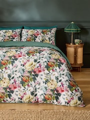 Clarke and Clarke Green Bloom Spring 200 Thread Count Duvet Cover and Pillowcase Set - Image 1 of 5
