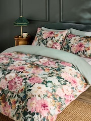 Clarke and Clarke Pink Tahiti Spring 200 Thread Count Duvet Cover and Pillowcase Set - Image 1 of 4