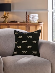 Clarke and Clarke Duma Leopard Embroidered Velvet Cushion - صورة 2 من 5