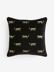 Clarke and Clarke Duma Leopard Embroidered Velvet Cushion - صورة 5 من 5