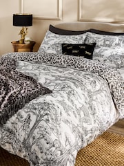 Clarke and Clarke Black Kisumu 200 Thread Count Duvet Cover and Pillowcase Set - Image 2 of 5