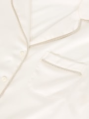 Victoria's Secret Coconut White Diamanté Trim Satin Shine Long Pyjamas Set - Image 3 of 3