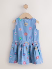 Flower Print Sleeveless Denim Dress (3mths-8yrs) - Image 7 of 9