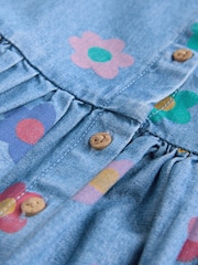 Flower Print Sleeveless Denim Dress (3mths-8yrs) - Image 8 of 9