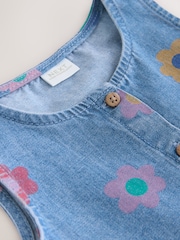 Flower Print Sleeveless Denim Dress (3mths-8yrs) - Image 9 of 9