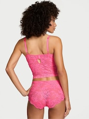 Victoria's Secret Bombshell Pink Twinkle Lace Cami Set - Image 2 of 3