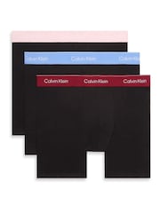 Calvin Klein Black 3 Pack Boxer Briefs with Icon Cotton Stretch - Image 1 of 1
