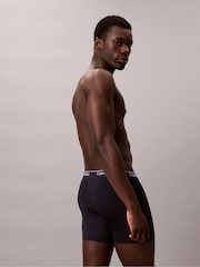 Calvin Klein Black Microfibre Stretch Boxer Briefs 3 Pack - Image 3 of 6
