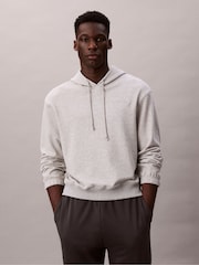 Gris - Calvin Klein Cotton Terry Blend Lounge Hoodie - Imagen 1 de 6