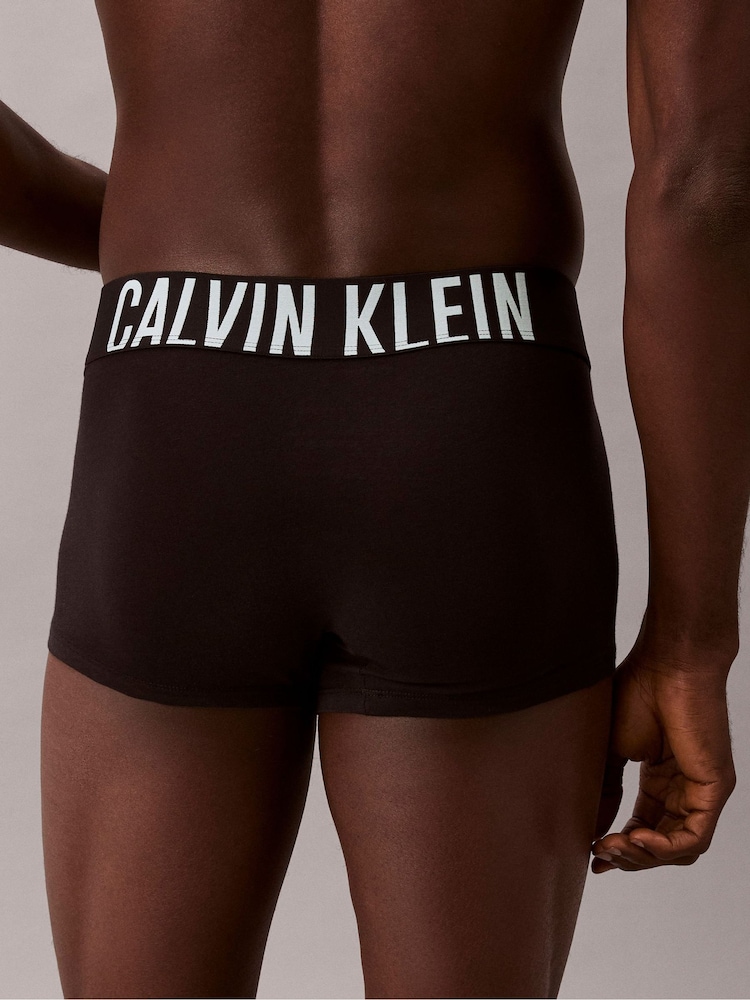 Black Tonal/Blue Band - Calvin Klein Intense Power Stretch 3 Pack Boxer Trunks - 圖片 6/6