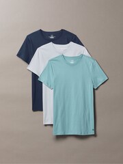 Calvin Klein Blue 3 Pack Crewneck T-Shirts Cotton Classics - Image 1 of 1
