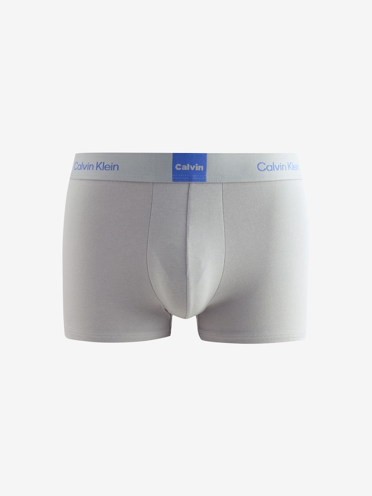 Calvin Klein Blue Trunks 3 Pack Icon Logo Graphic - Image 4 of 4 Calvin Klein Blue Trunks 3 Pack Icon Logo Graphic - Image 4 of 4