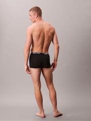Calvin Klein Black 3 Pack Low Rise Trunks - Microfibre Stretch - Image 3 of 6