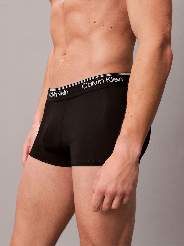 Calvin Klein Black 3 Pack Low Rise Trunks - Microfibre Stretch - Image 6 of 6 Calvin Klein Black 3 Pack Low Rise Trunks - Microfibre Stretch - Image 6 of 6