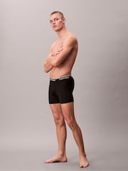 Calvin Klein Black 3 Pack Boxer Briefs - Microfibre Stretch - Image 3 of 6