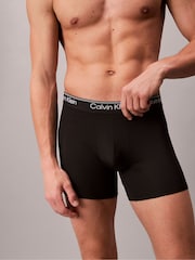 Calvin Klein Black 3 Pack Boxer Briefs - Microfibre Stretch - Image 5 of 6