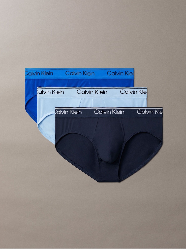 Calvin Klein Black 3 Pack Hip Briefs Microfibre Stretch - Image 1 of 10 Calvin Klein Black 3 Pack Hip Briefs Microfibre Stretch - Image 1 of 10